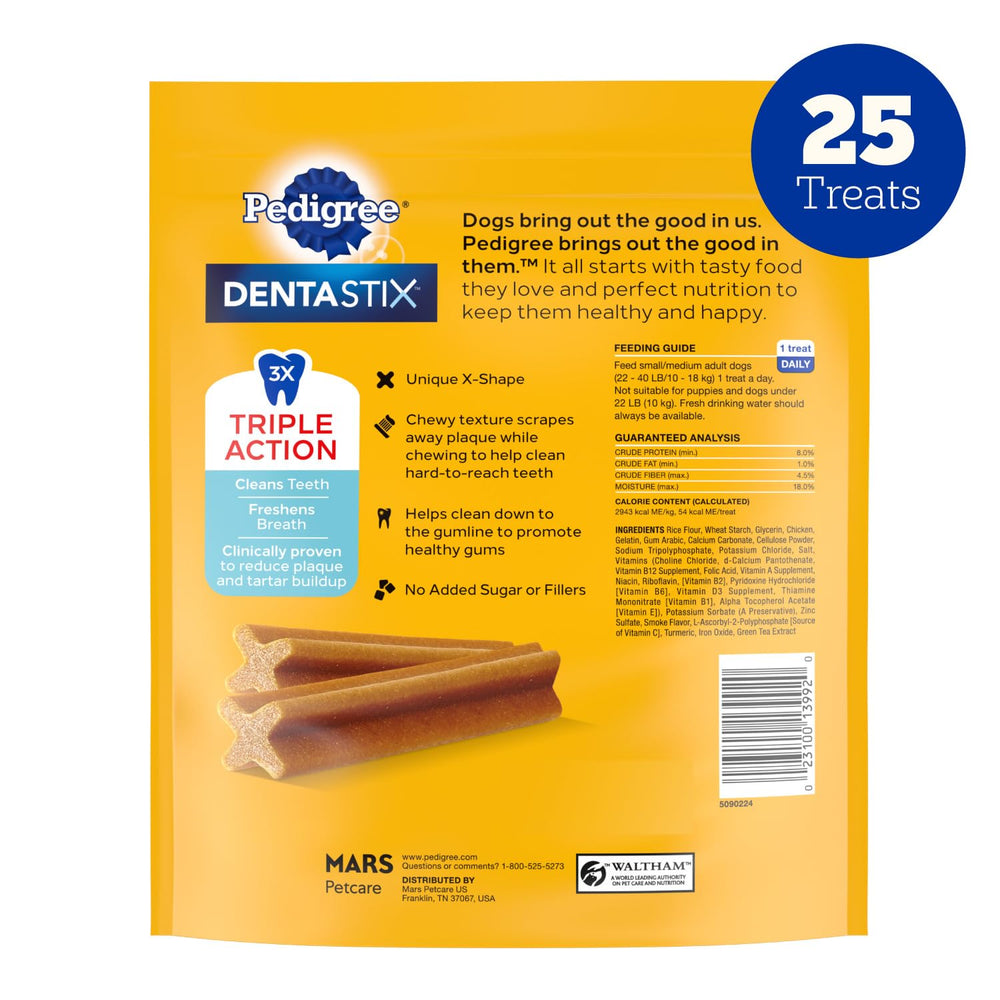 Pedigree Dentastix fraîcheur d'haleine: laisse une bouche plus fraîche après chaque bouchée.