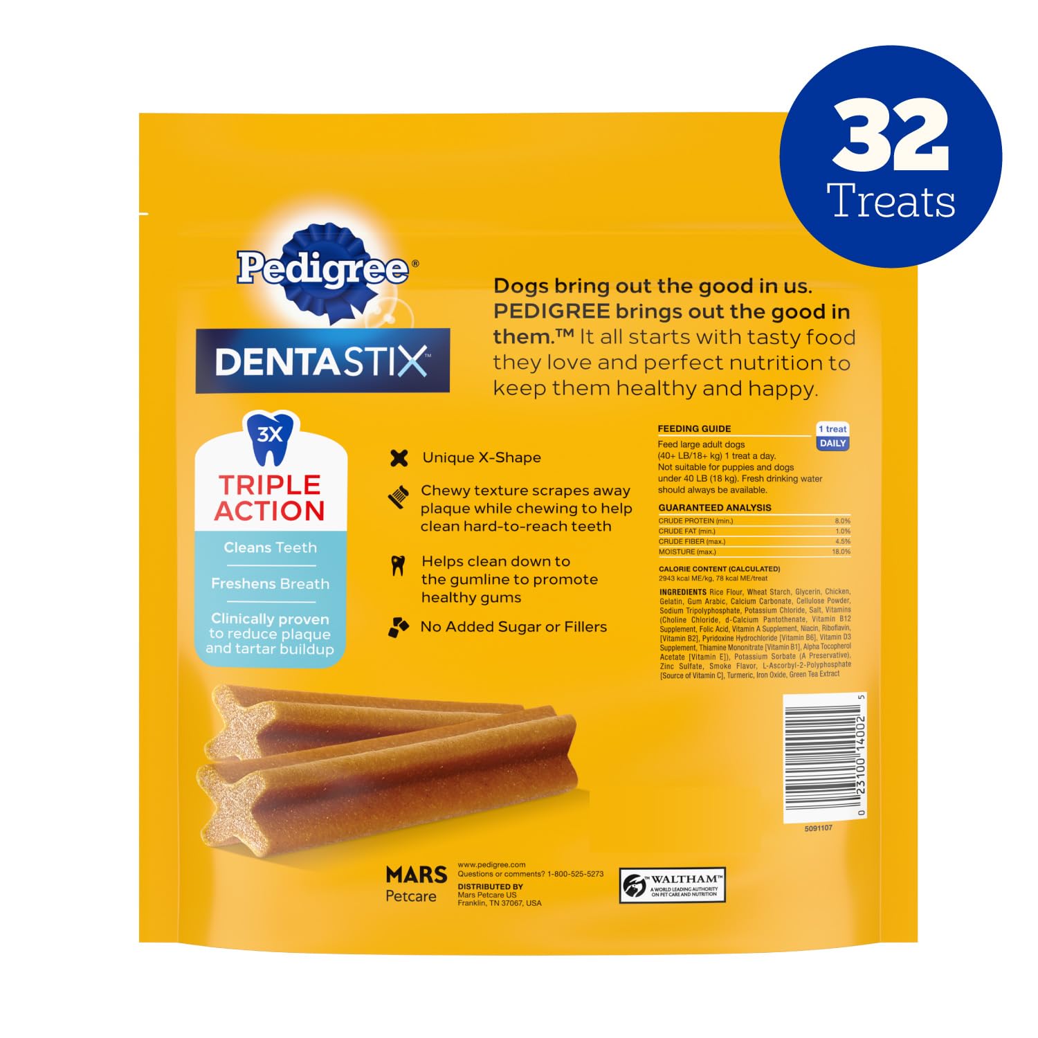 Dentastix Pedigree, saveur poulet original appréciée par les chiens