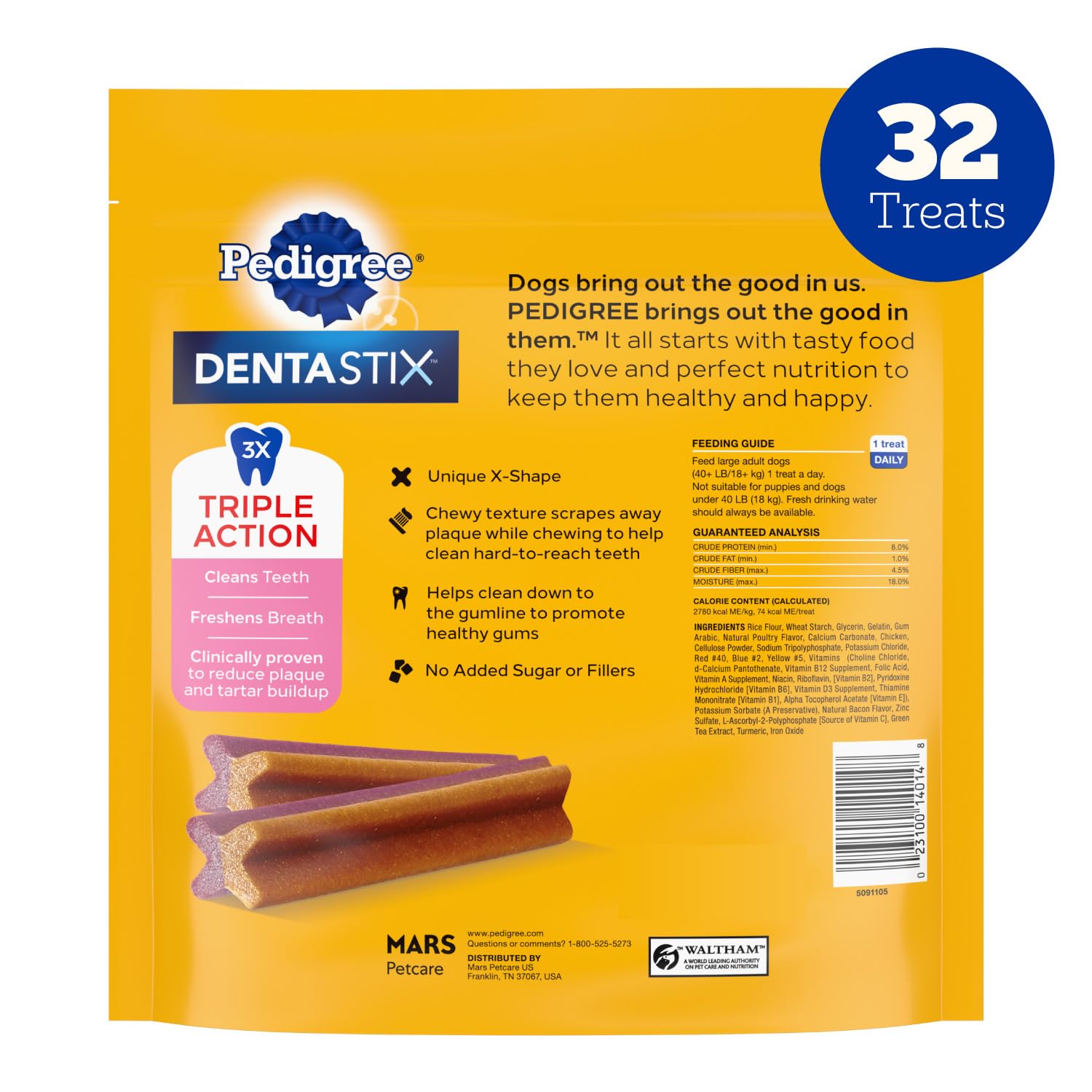 Dentastix Pedigree utilisé comme récompense lors de l entraînement.