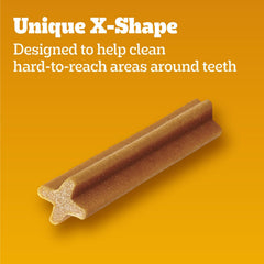 Texture croquante de Pedigree Dentastix pour une mastication rassurante.