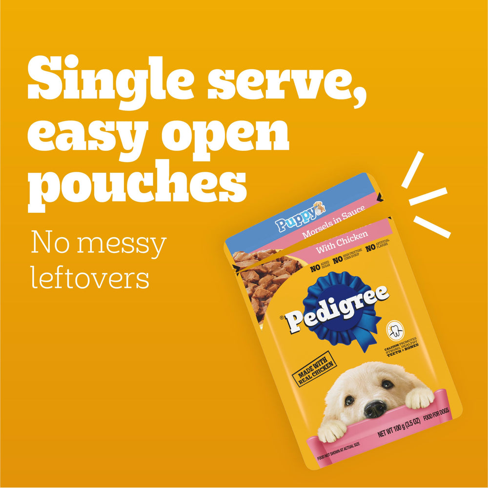 Pedigree digestion saine pour chiots grâce à une alimentation complète.