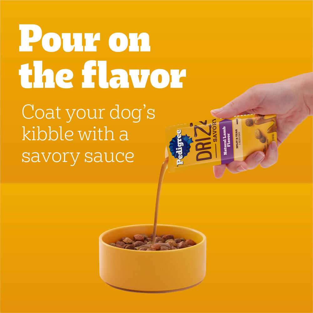 Pedigree Drizzlers verse sur croquettes, repas plus appétissant et facile