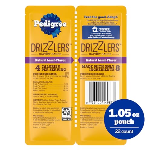 Pedigree Drizzlers sachet double-portion pratique pour servir maintenant ou plus tard
