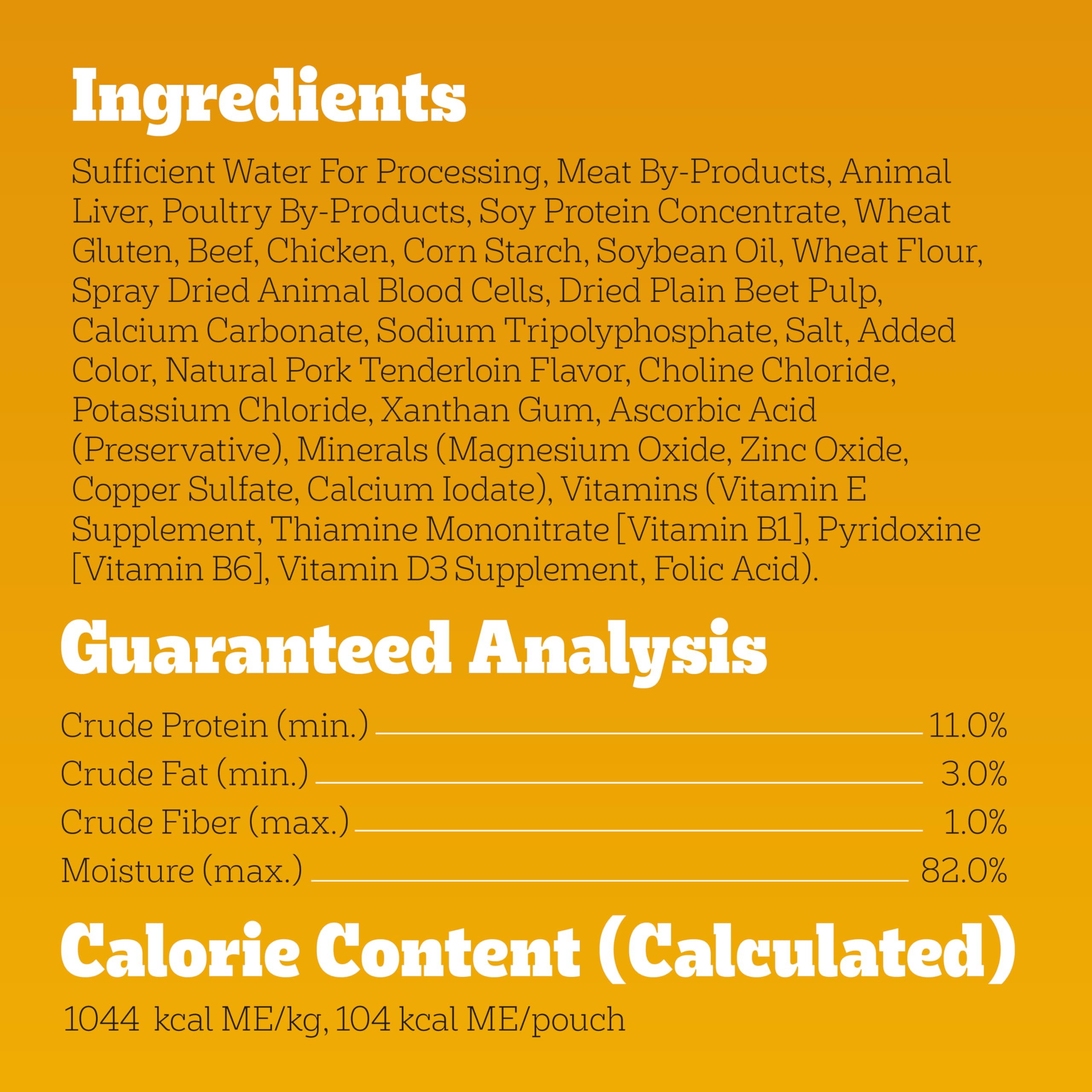 Pedigree Haute Protein, sachet porc, source de protéines pour chien.