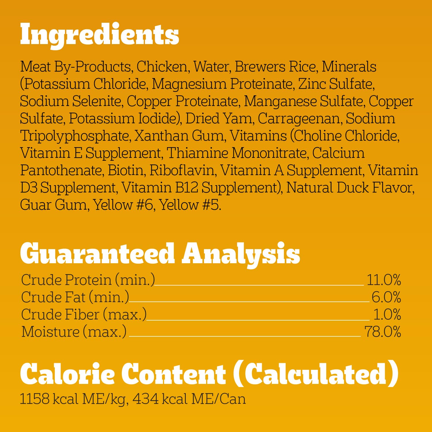 Pedigree Haute Protein, vitamines et minéraux.