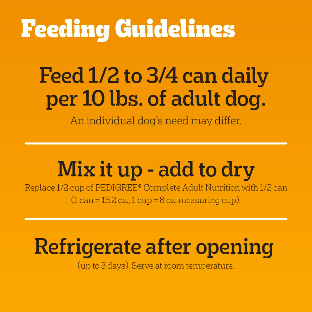 Pedigree Ingrédients de qualité pour chiens adultes.