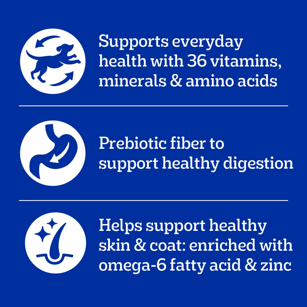 Pedigree Omega-6 Zinc – peau et pelage sains grâce à des nutriments essentiels.