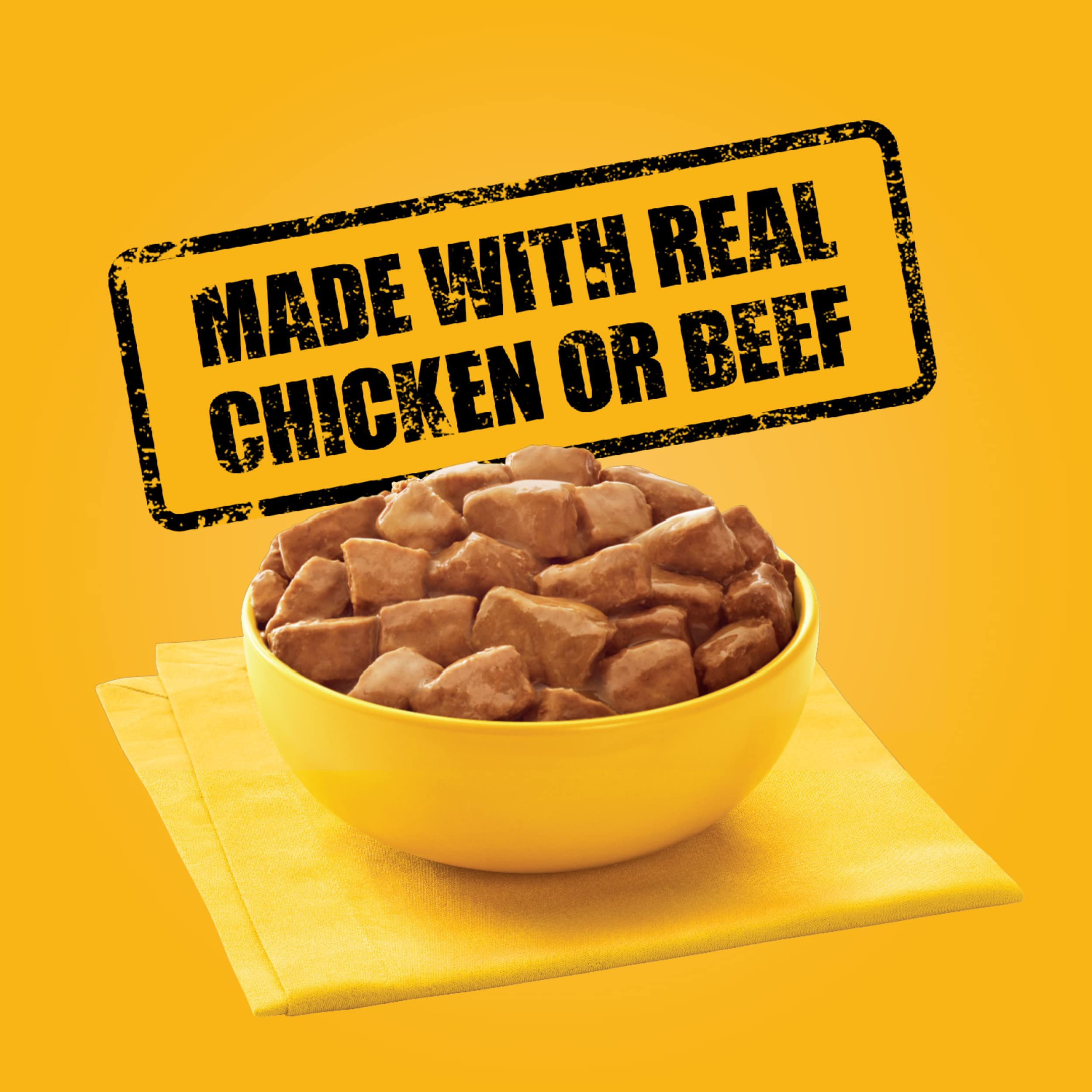 Pedigree pack varié chiot pâtée humide poulet et boeuf, sachets pratiques.