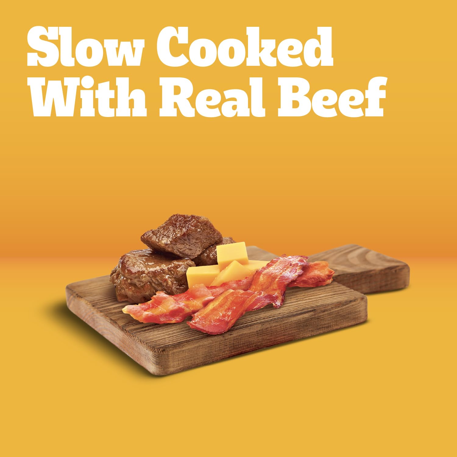 Pedigree Repas bacon-fromage présenté avec croquettes, idée de mélange pratique.