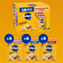 Pedigree sachets nourriture humide chien adulte, cuisson vapeur saine.