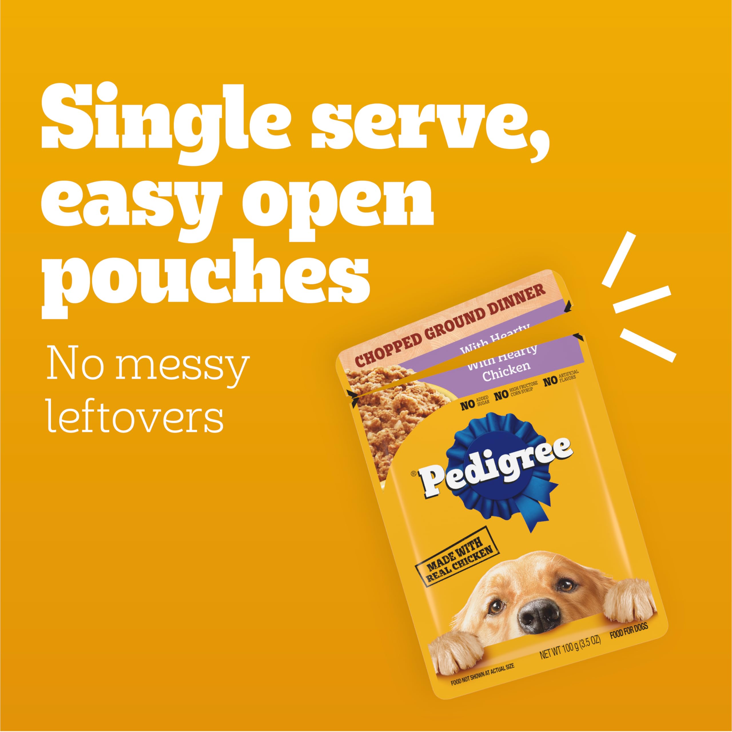 Pedigree sachets nourriture humide chien adulte, portion classique.