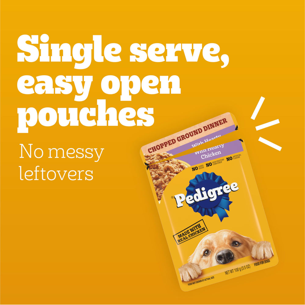 Pedigree sachets nourriture humide chien adulte, portion classique.