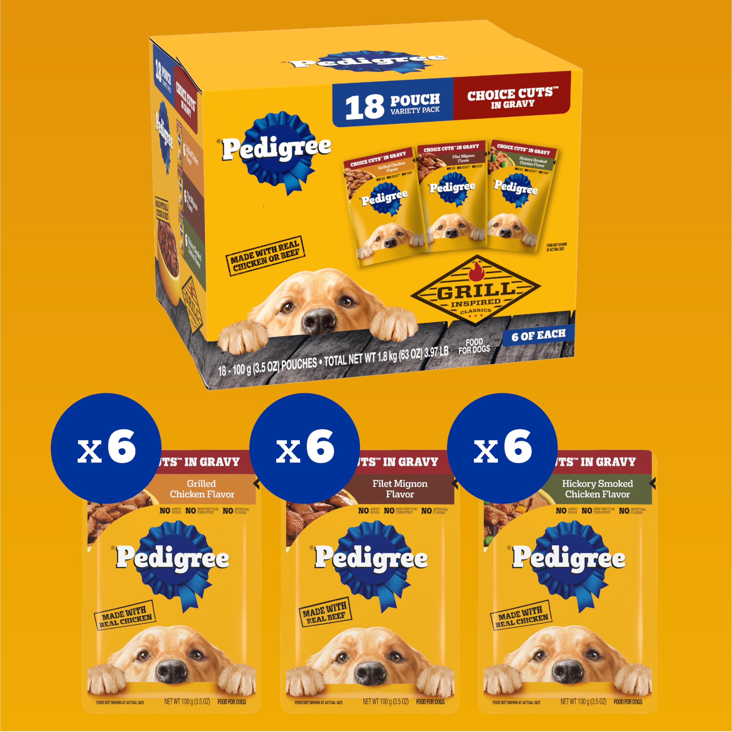 Pedigree Tranches Sélection en Sauce — texture douce visible