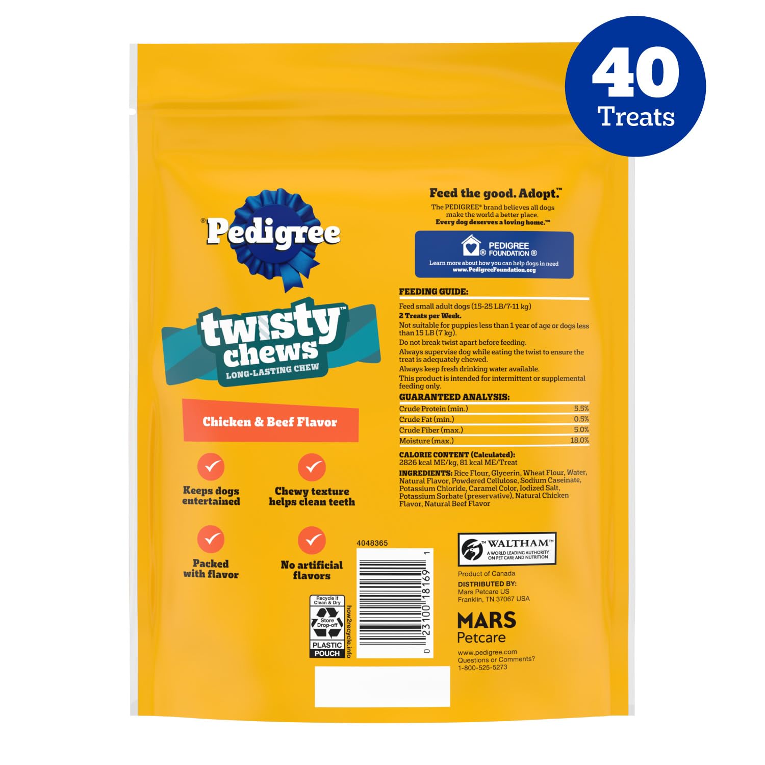 Format pratique avec pack de 4 sachets et 40 pièces.