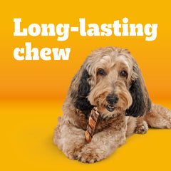 Morceaux généreux Pedigree Twisty Chews adaptés à chiens de grande taille.