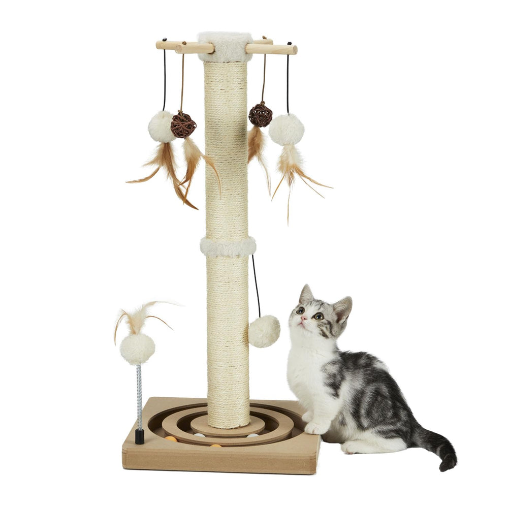 PEEKAB griffoir-sisal-chat-interieur-ball-poursuite offre stimulation et amusement.
