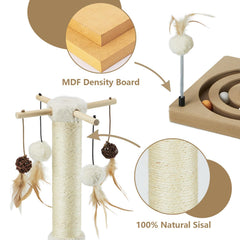 PEEKAB griffoir-sisal-chat-interieur-balle-ressort encourage mouvement et activité.