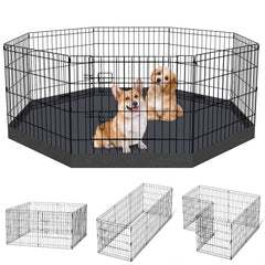 Peekaboo enclos chien, 8 panneaux et 24 pouces, espace de jeu modulable et sûr.