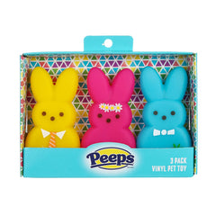 Peeps Pets lapin jaune en vinyle, jouet pour chien qui crie et occupe.