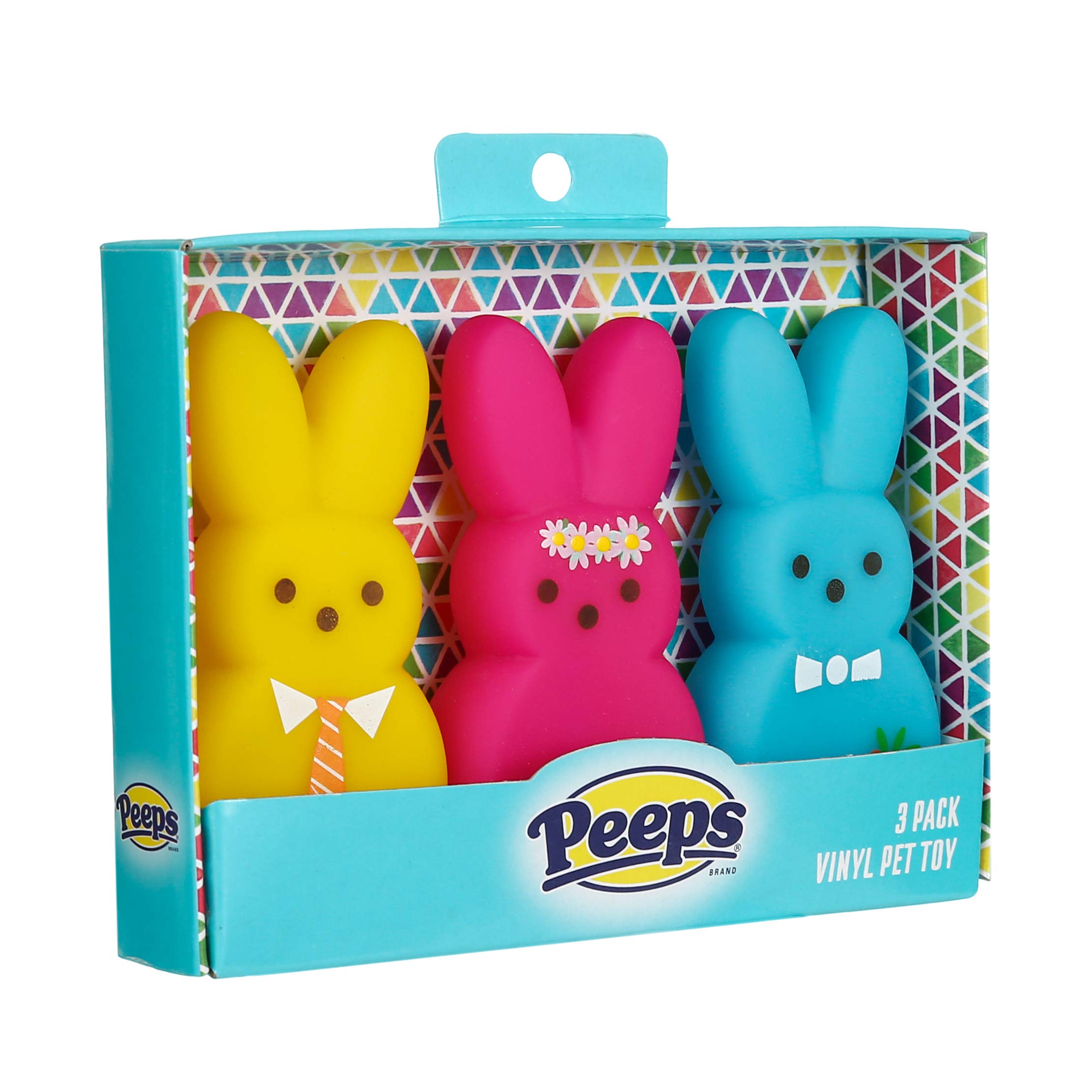 Peeps Pets lapin rose en vinyle, jouet sûr et amusant pour chien.