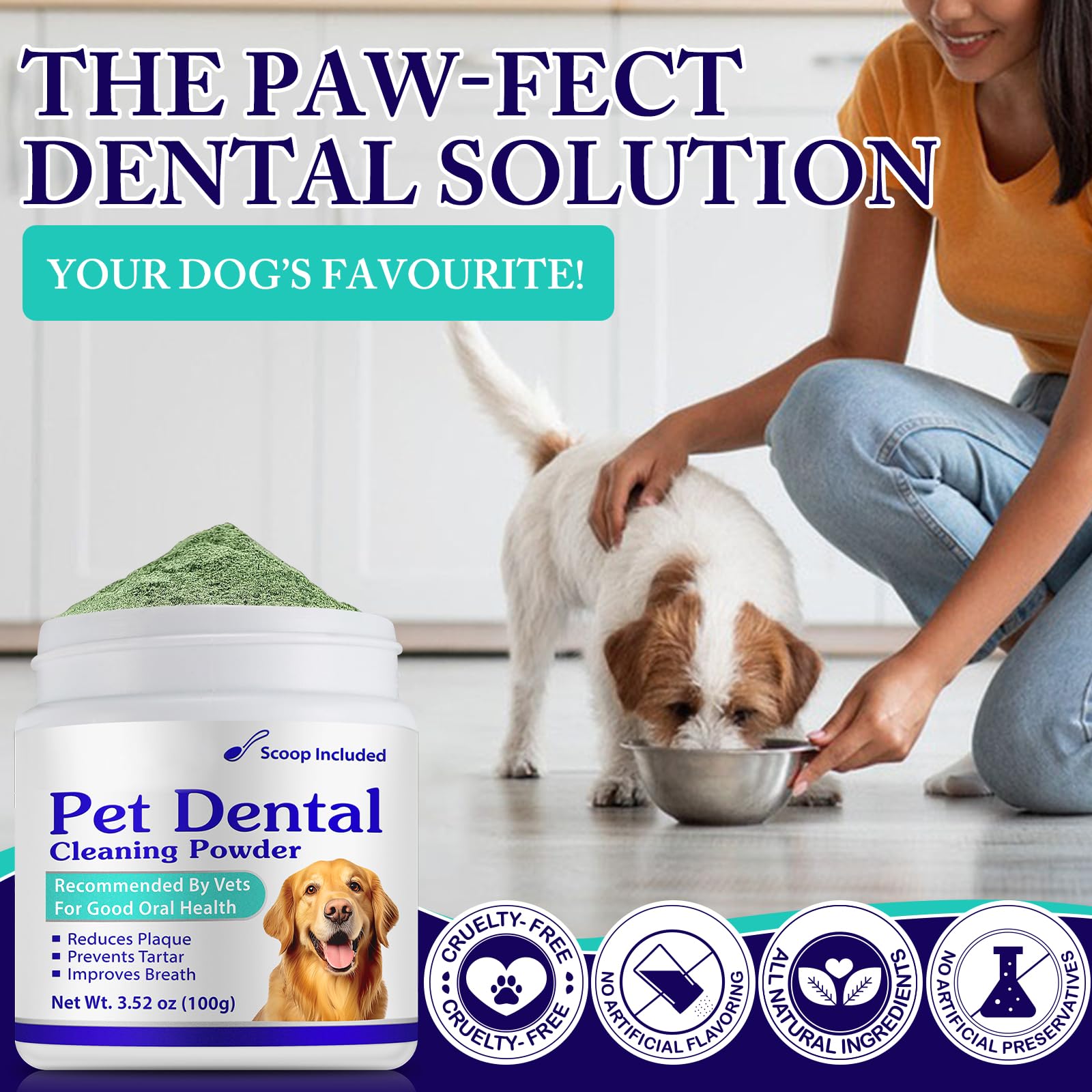 Peesnb poudre dentaire chien usage quotidien pour tous âges et tailles