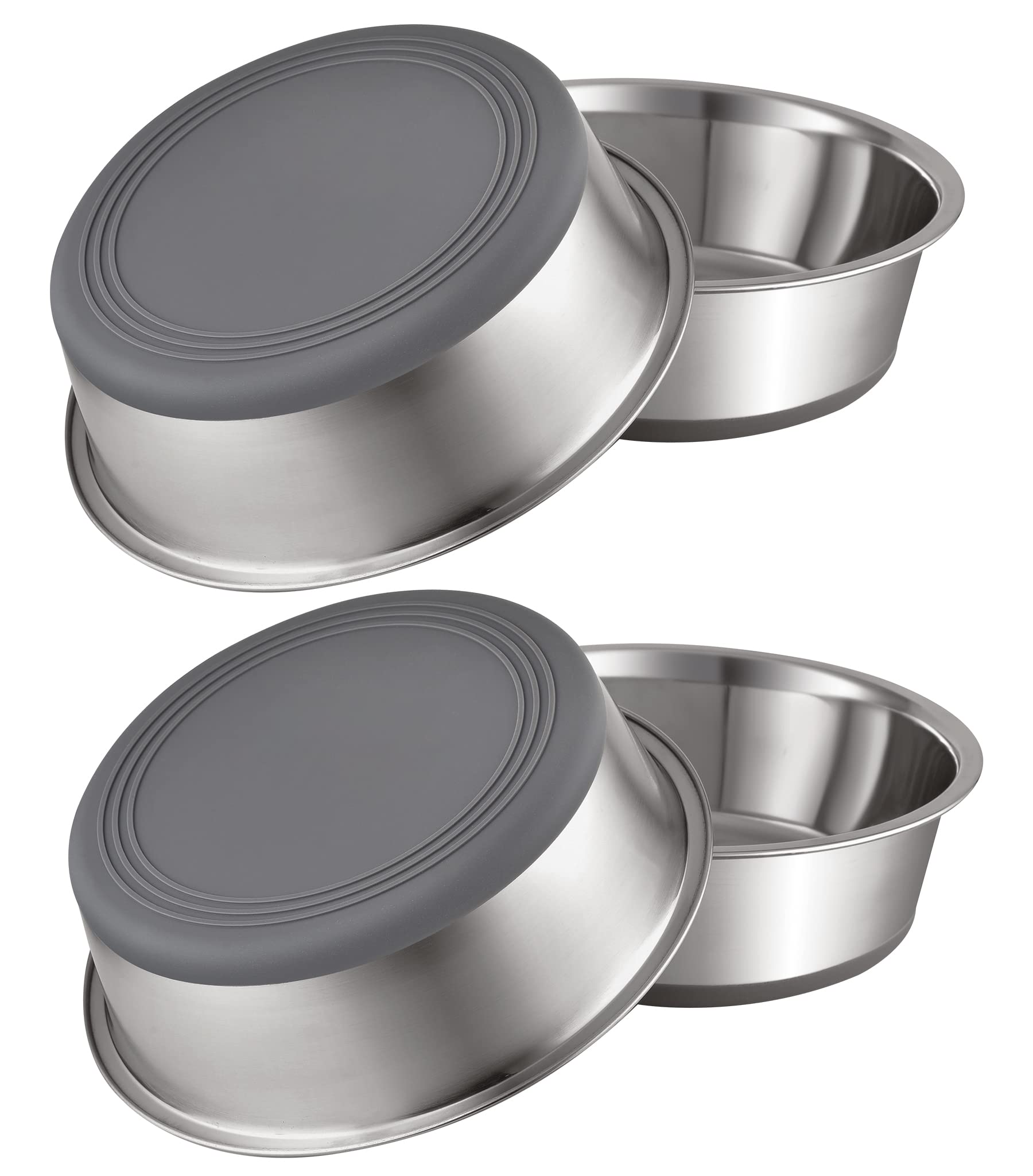 Bol Peggy11 en inox avec base anti-glisse pour stabilité lors des repas