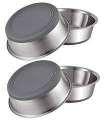 Bol Peggy11 en inox avec base anti-glisse pour stabilité lors des repas