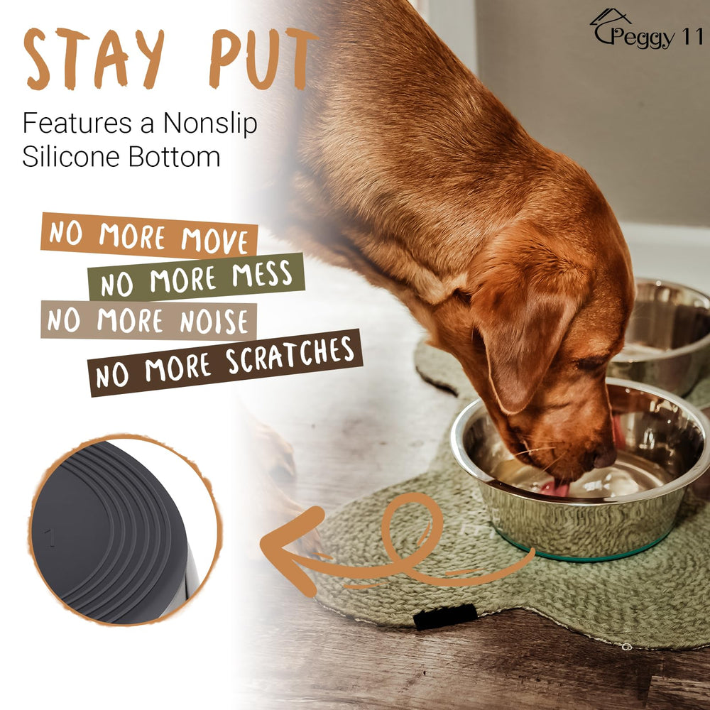 Peggy11 bol chien base silicone anti-derapante pour eviter les deplacements.