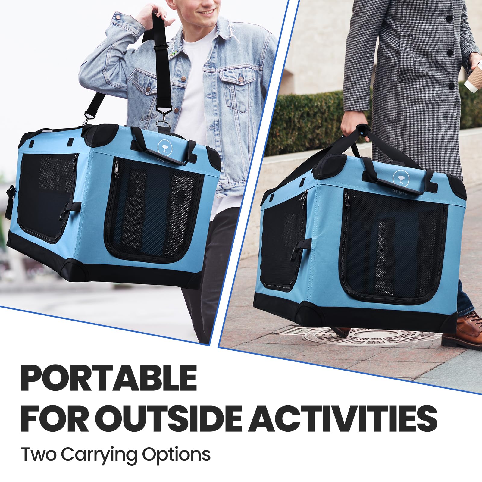 PEGIC Grand Carrier Chat-design-pliable: design pliable pour un rangement discret.