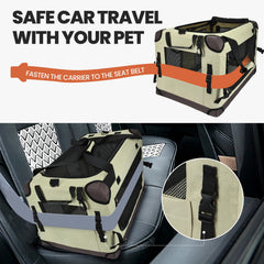 Porte-chat PEGIC avec sangles et ceinture pour voiture.