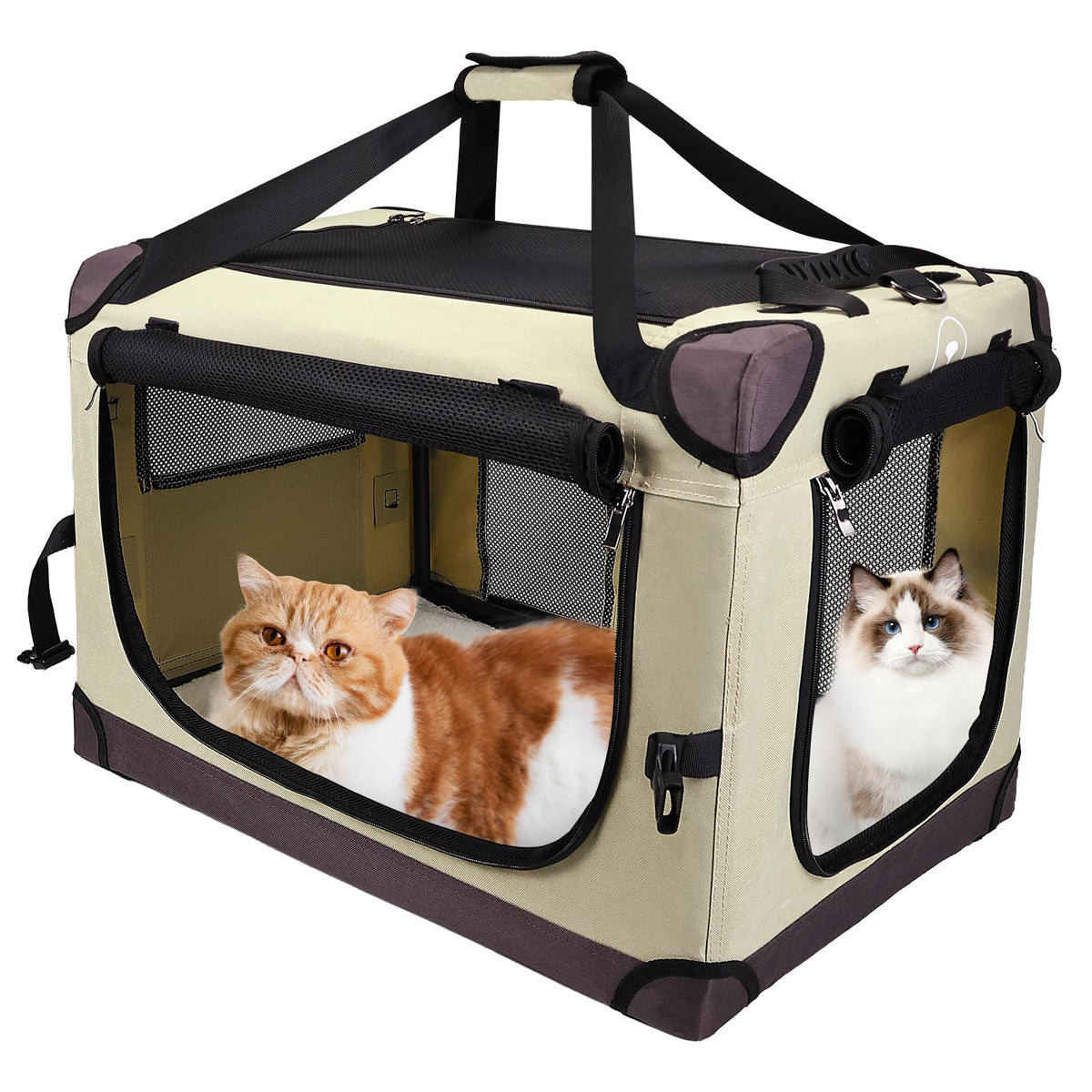 Porte-chat PEGIC avec structure métallique robuste pour voyages sûrs.