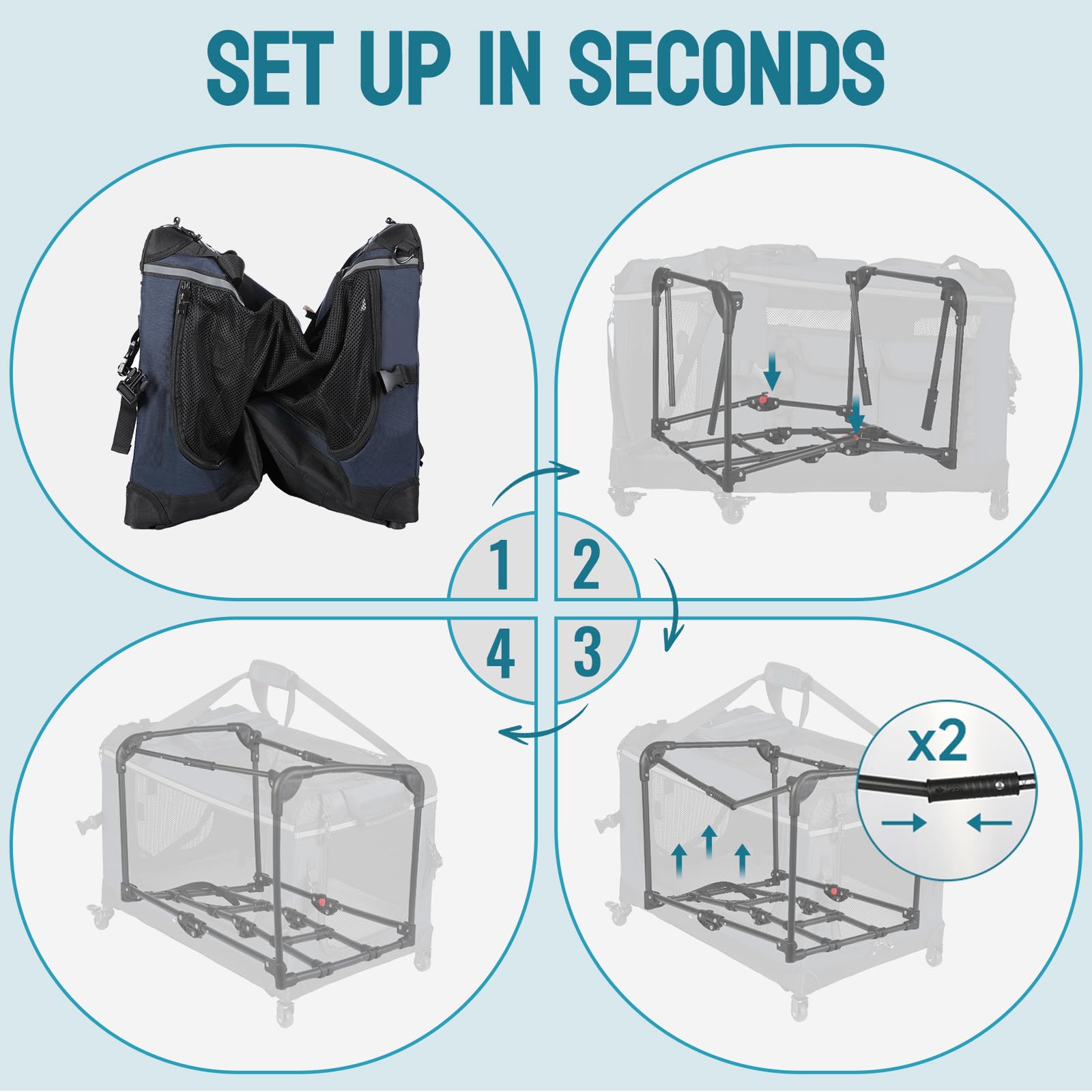 PEGIC sac-chat pliable pour rangement compact et pratique
