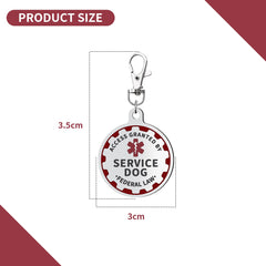 PEHADU Service Dog Tag attache-collier-harnais, fixation fiable sur collier ou harnais.