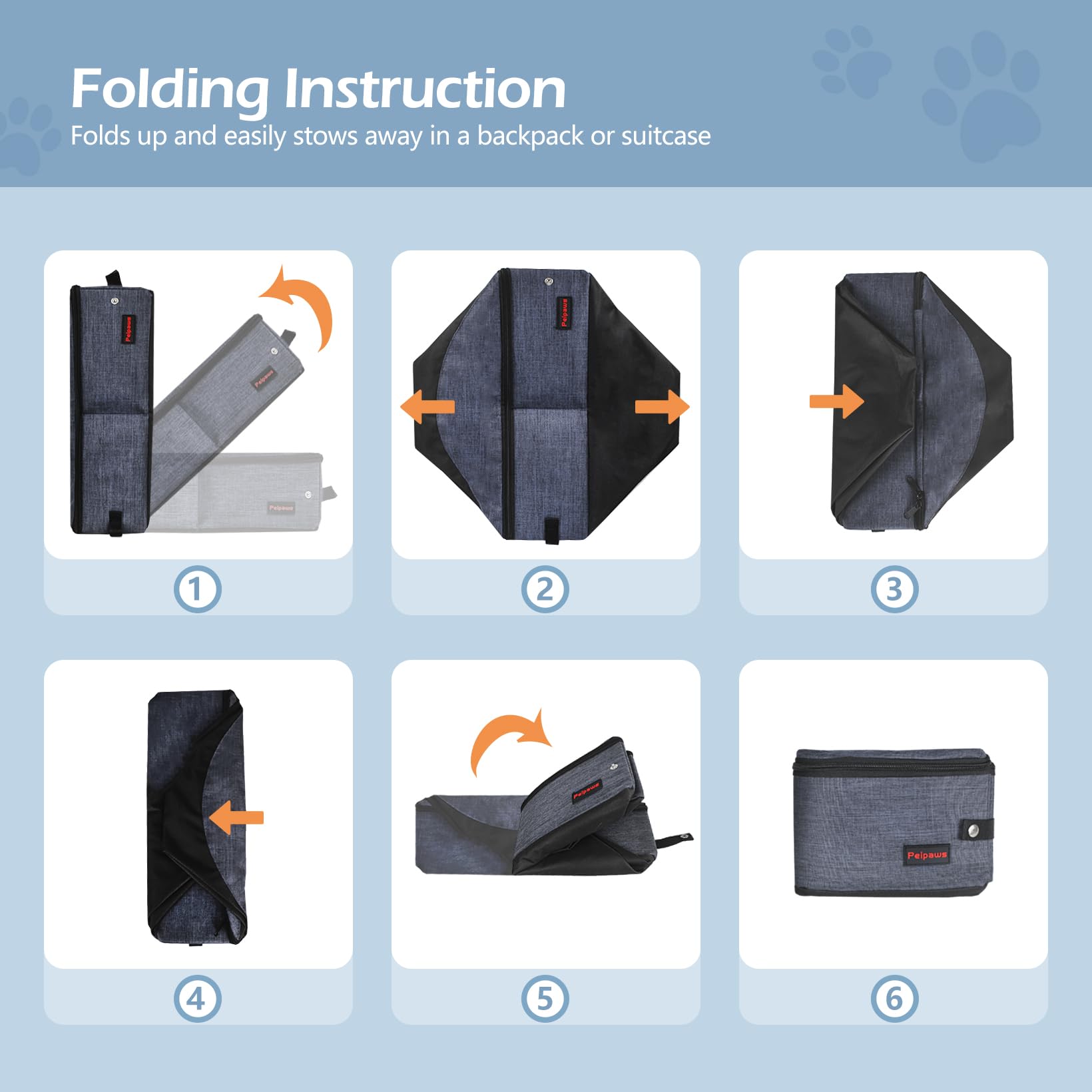 Ensemble: gamelle, pelle et sacs pour Peipaws.