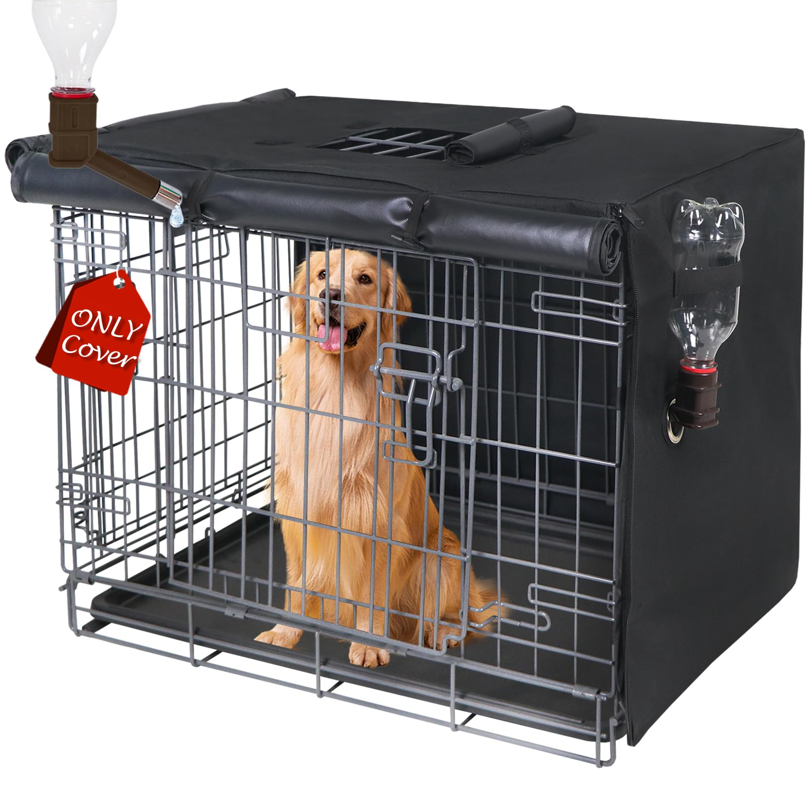 Peipaws couvre-cage chien 48 pouces avec portes multiples pour sécurité et confort.