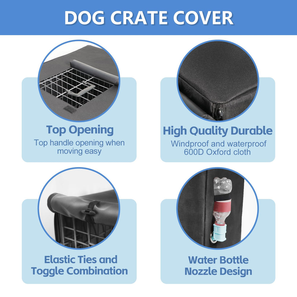 Peipaws couverture cage chien ventilation supérieure pour plus d’air.
