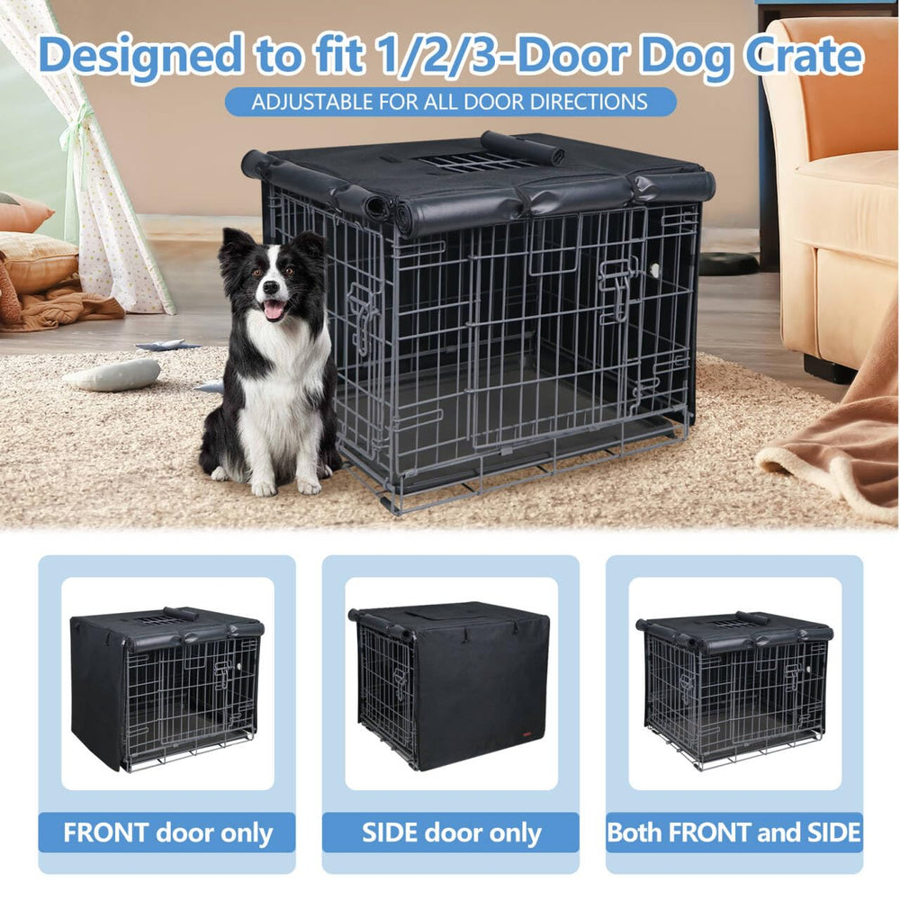 Peipaws couverture cage chien volets latéraux roulables et accessibilité.