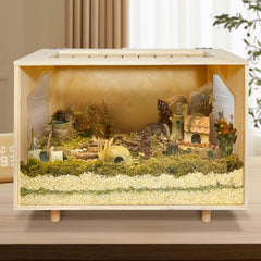 PEJOYT cage hamster en bois 24 pouces, cadre robuste pour observation facile
