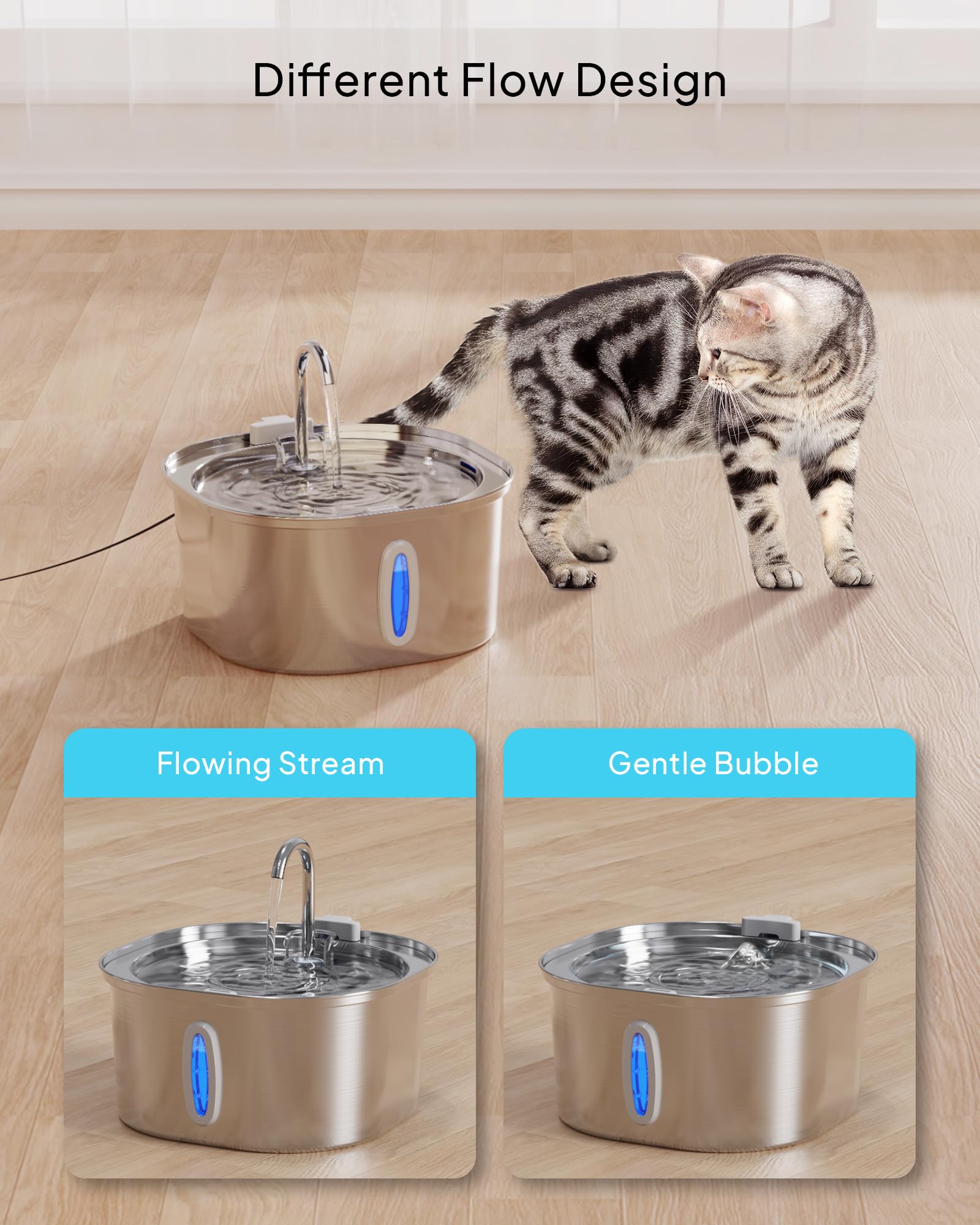 PEKTACO eau circulation continue, hydratation renouvelée
