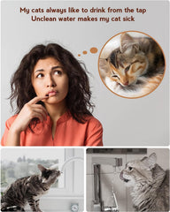 PEKTACO fontaine chat, filtration avancée pour eau plus pure et fraîche.