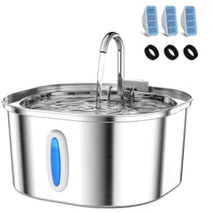 PEKTACO fontaine pour chat en inox 304 vue avant, hygiène et durabilité