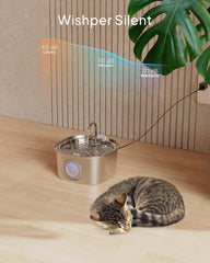 PEKTACO fontaine chat pompe silencieuse pour un usage discret nocturne.