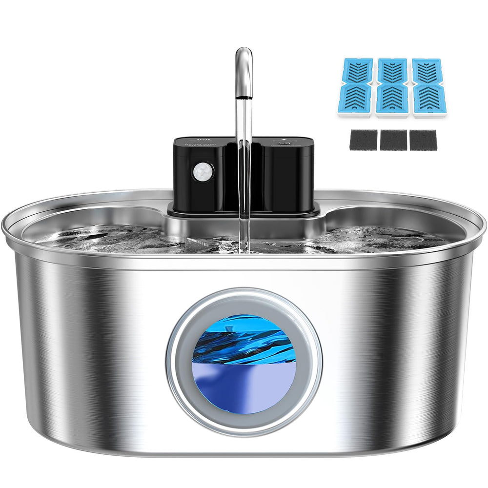 PEKTACO Fontaine pour chats – Capacité 3,2 L et hydratation durable