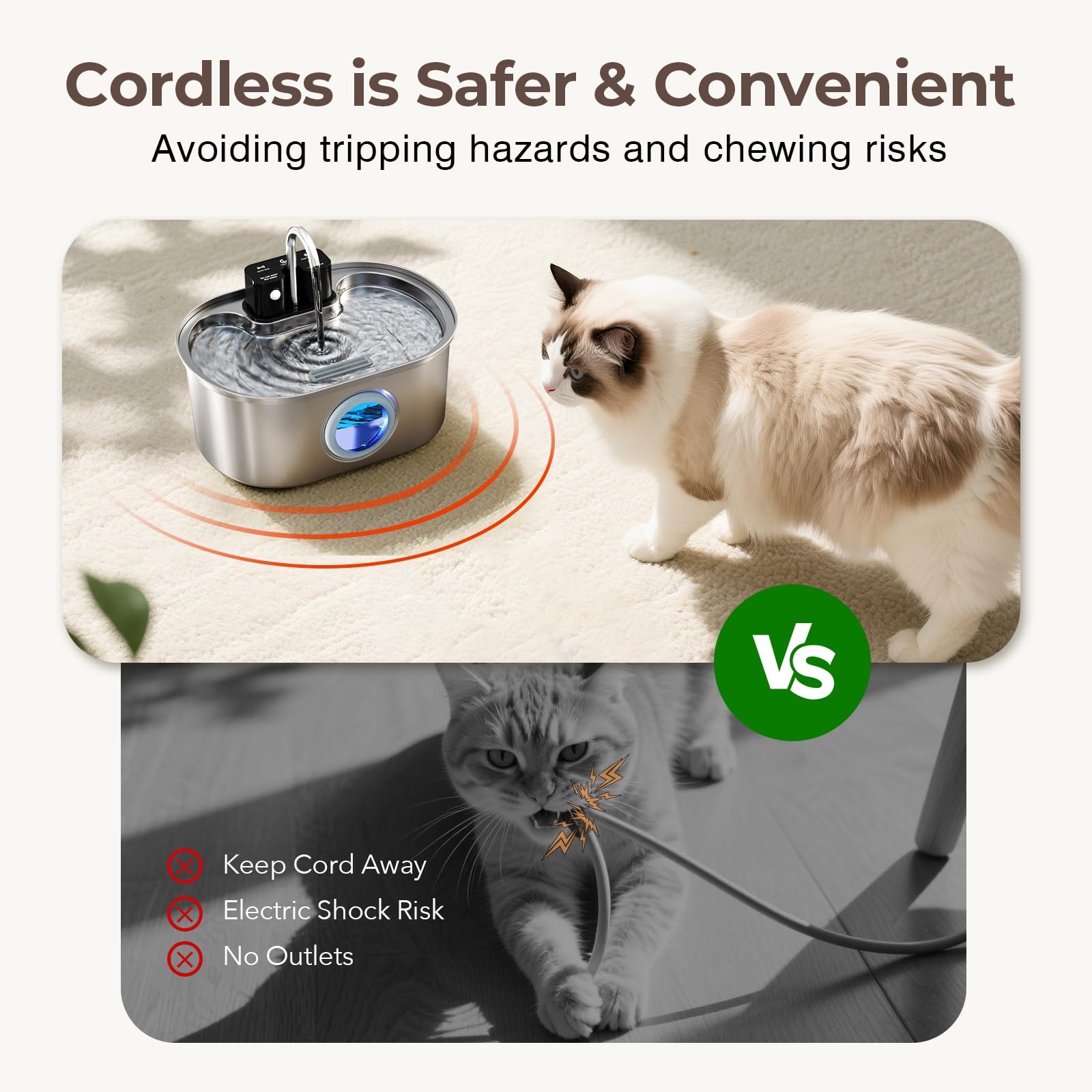 PEKTACO Design modulable de fontaine pour chats et petits chiens