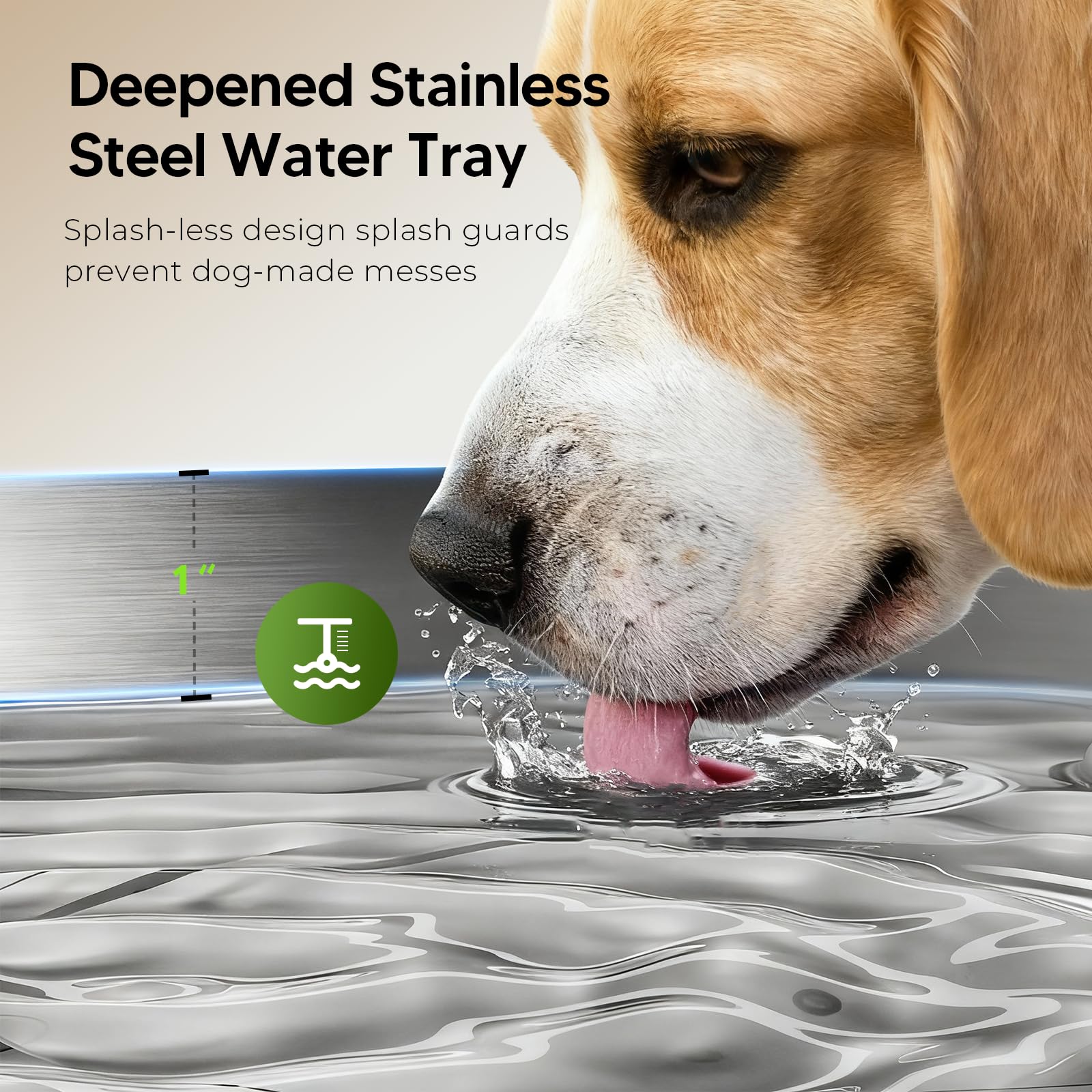 PEKTACO pompe 5V silencieuse, fonctionnement discret pour chiens sensibles.