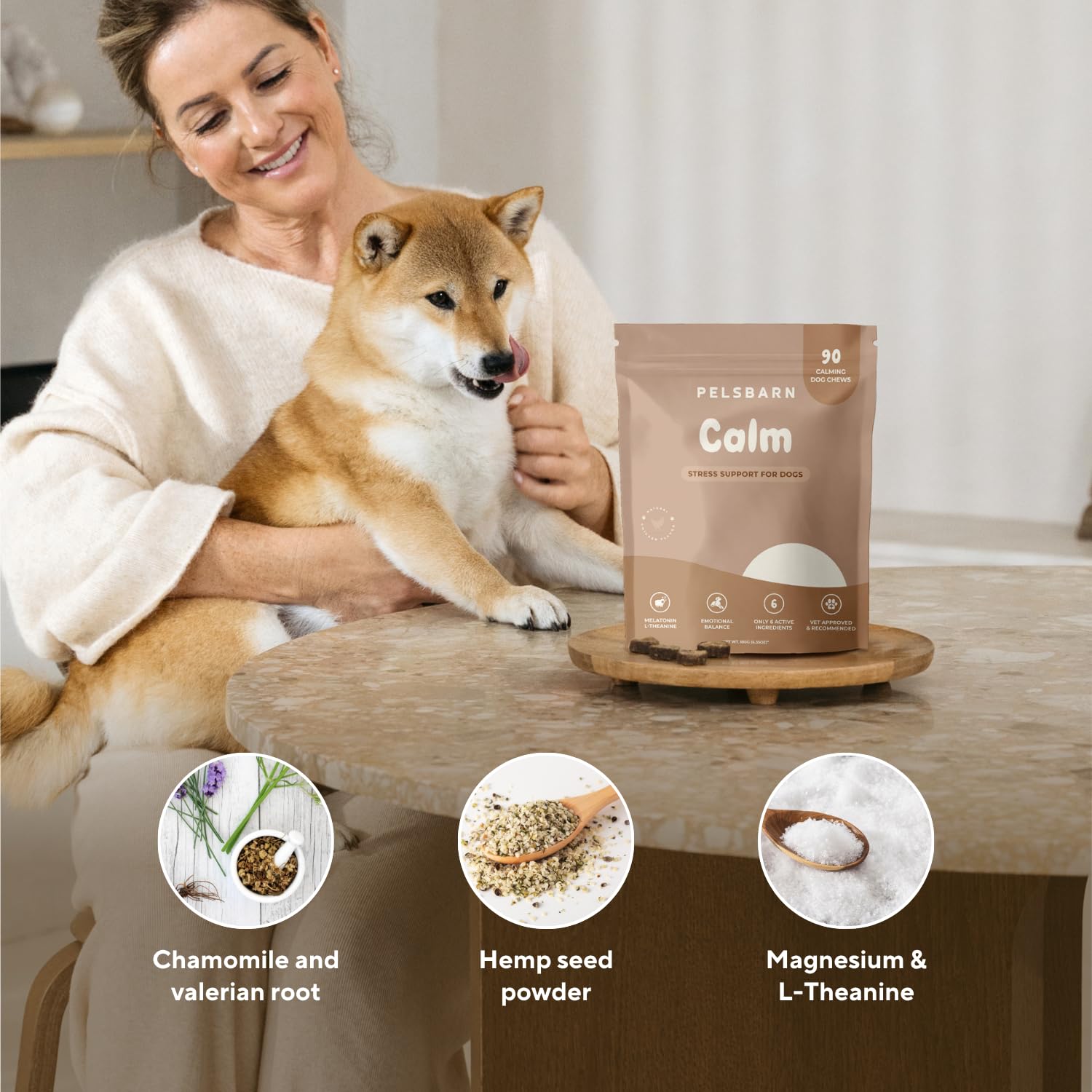 Pelsbarn friandises apaisantes – camomille pour un calme naturel.