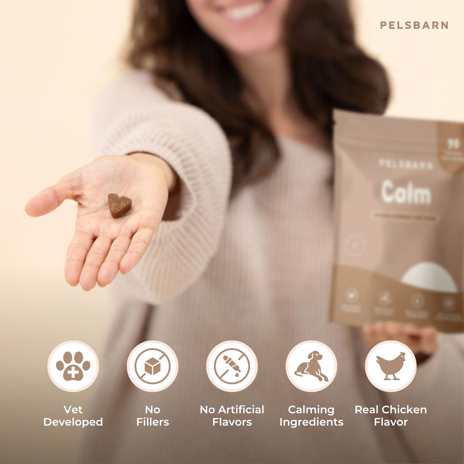 Pelsbarn friandises apaisantes – caséine micellaire comme base naturelle.