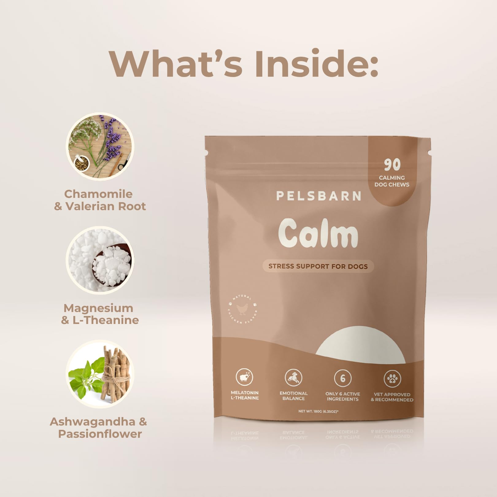 Pelsbarn friandises apaisantes – L-théanine pour l équilibre émotionnel.