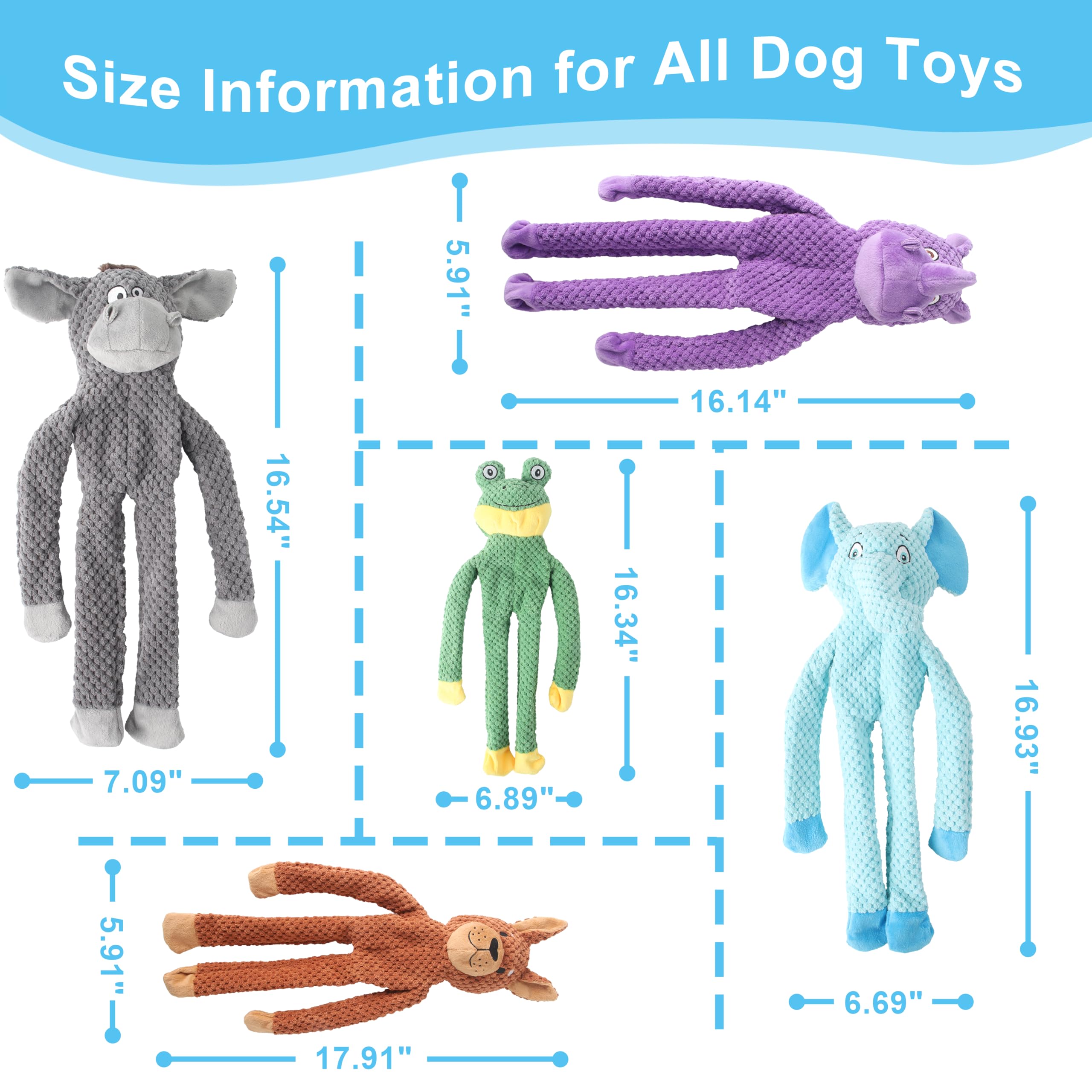 Pel teflu jouet peluche avec sifflet pour chien moyen, design coloré