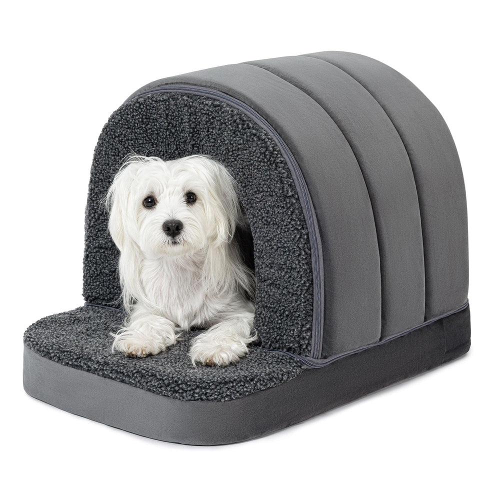 Pelzin maison canin intérieur orthopédique, refuge privé pour chien calme et confortable.